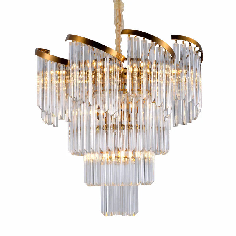 Twin Palms Round Crystal Chandelier