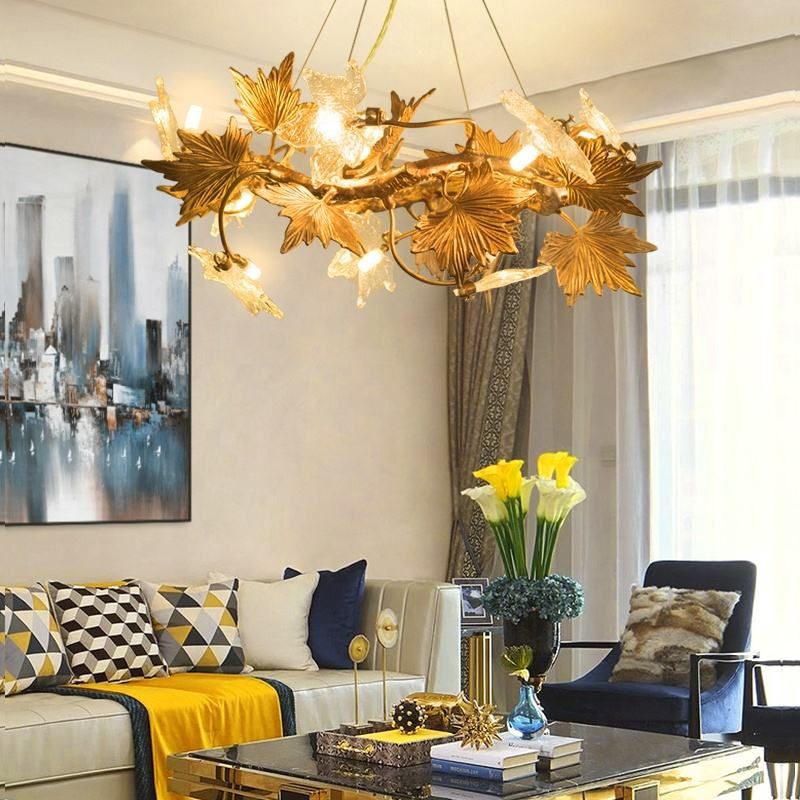 Olivia Maple Leaf Branch Chandelier