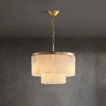 Olivia Modern Alabaster Tiered Chandelier