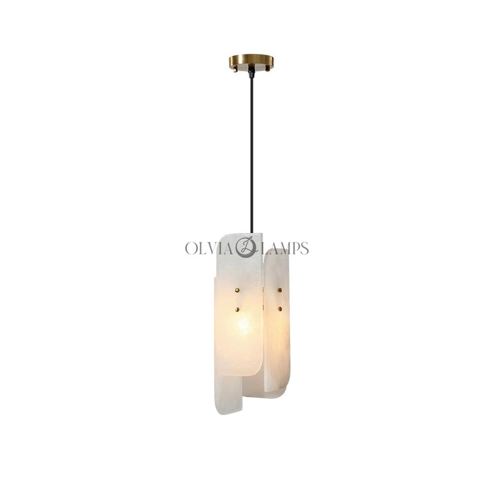 Megalith Mini Alabaster Pendant Light