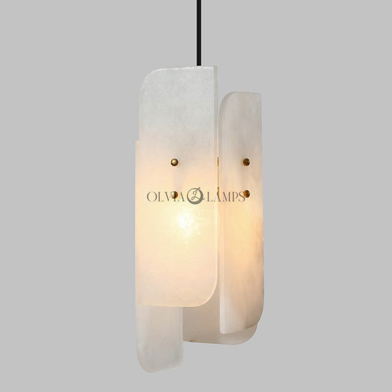 Megalith Mini Alabaster Pendant Light