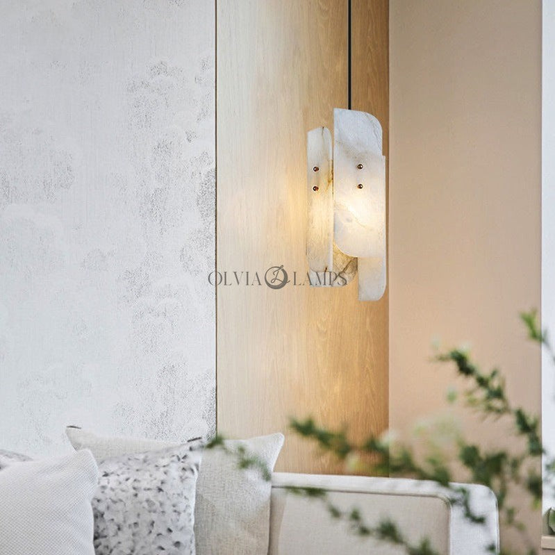 Megalith Mini Alabaster Pendant Light