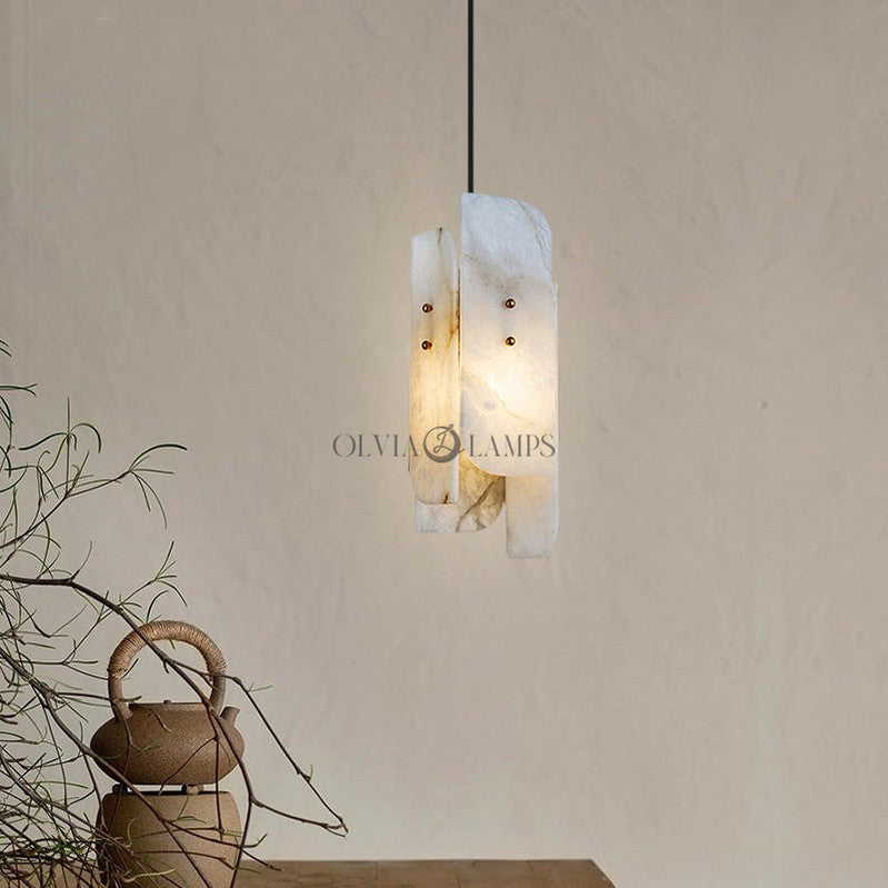 Megalith Mini Alabaster Pendant Light