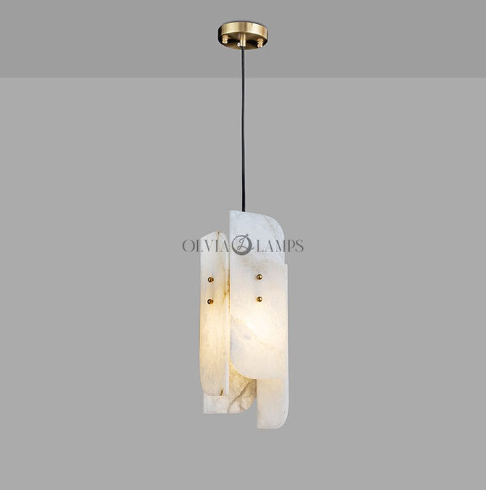 Megalith Mini Alabaster Pendant Light