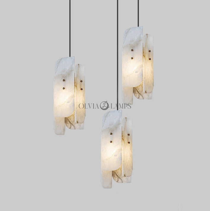 Megalith Mini Alabaster Pendant Light