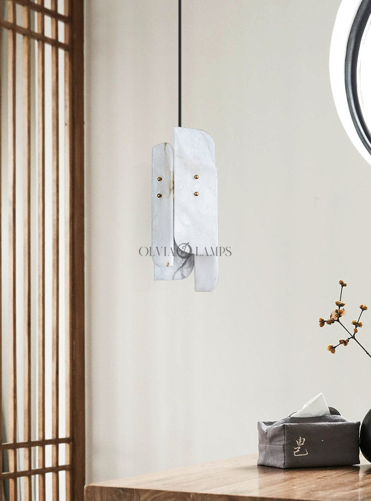 Megalith Mini Alabaster Pendant Light