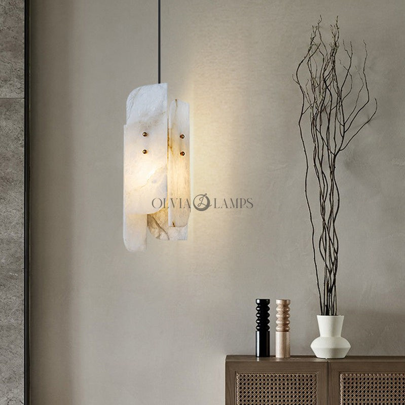 Megalith Mini Alabaster Pendant Light