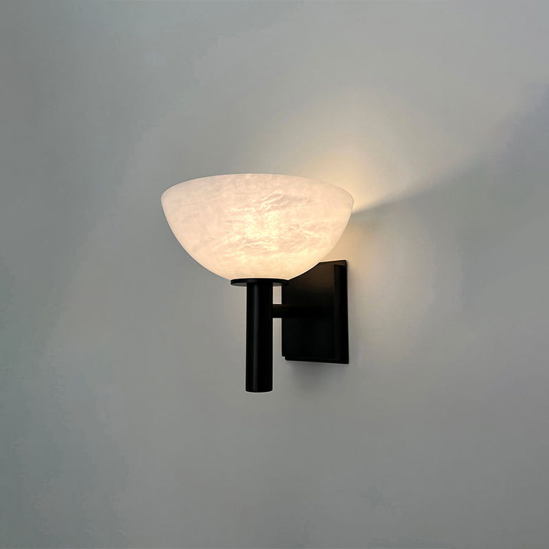 Melange Alabaster Bedside Wall Sconce