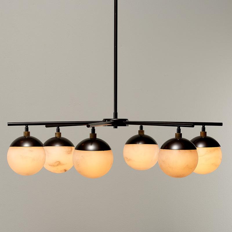 Metro Alabaster 6 Light Chandelier