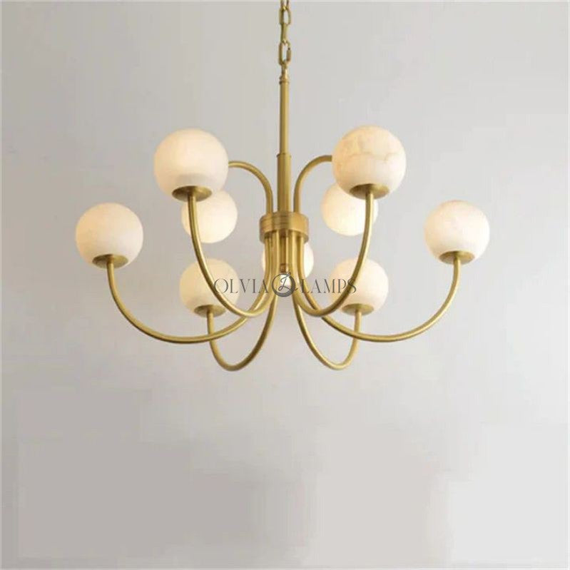 Alabaster Vintage Chandelier