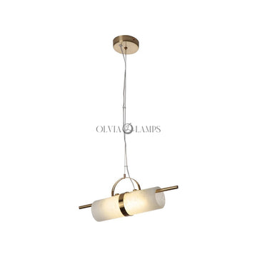 Mini Cylindrical Alabaster Pendant Light