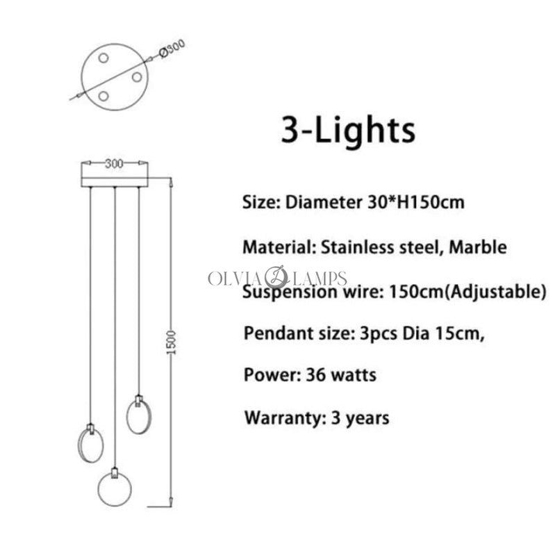 Alabaster Long Staircase Chandelier 5 styles