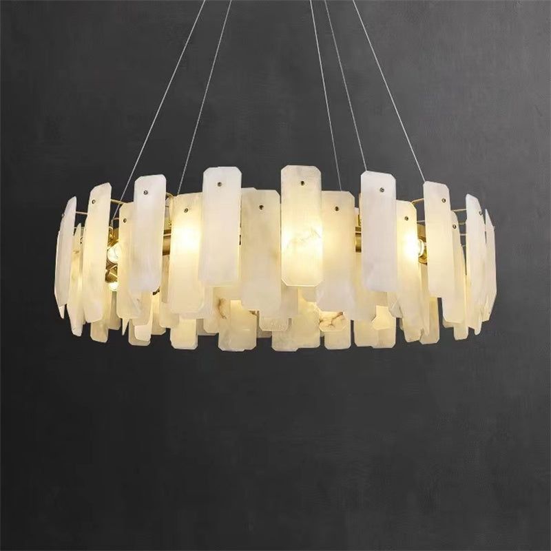 Olivia Moira Alabaster Round Chandelier