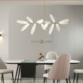 linear, rice-shaped, shining, chandelier, pendants , living room., dining room, iron, minimalist,