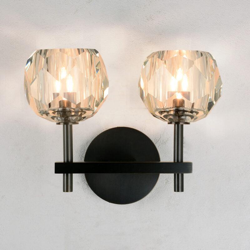 Bille De Crystal Double Grand Wall Sconce