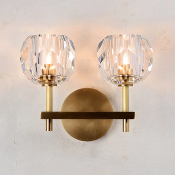 Bille De Crystal Double Wall Sconce