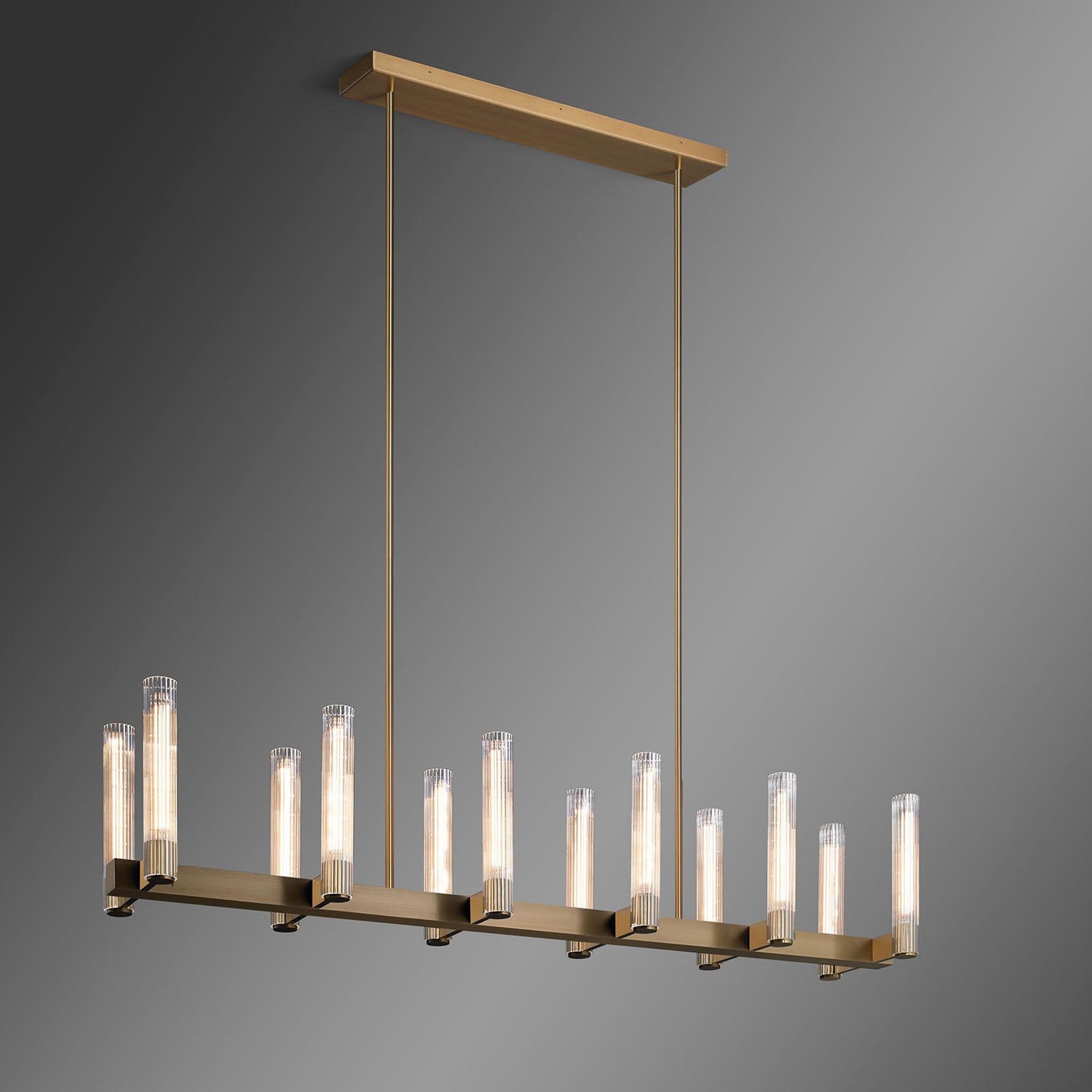 Olivia Pastis Linear Chandelier 60"W