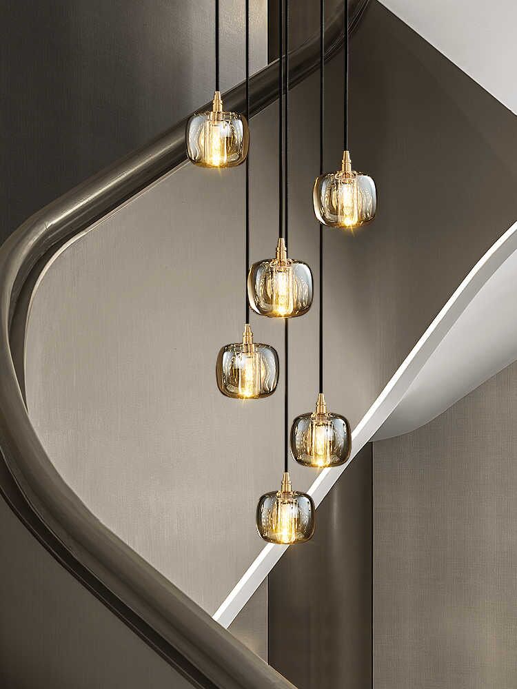 Post-modern Extra-long Pendant Light Fixtures for Staircase/High-ceiling Space/Foyer