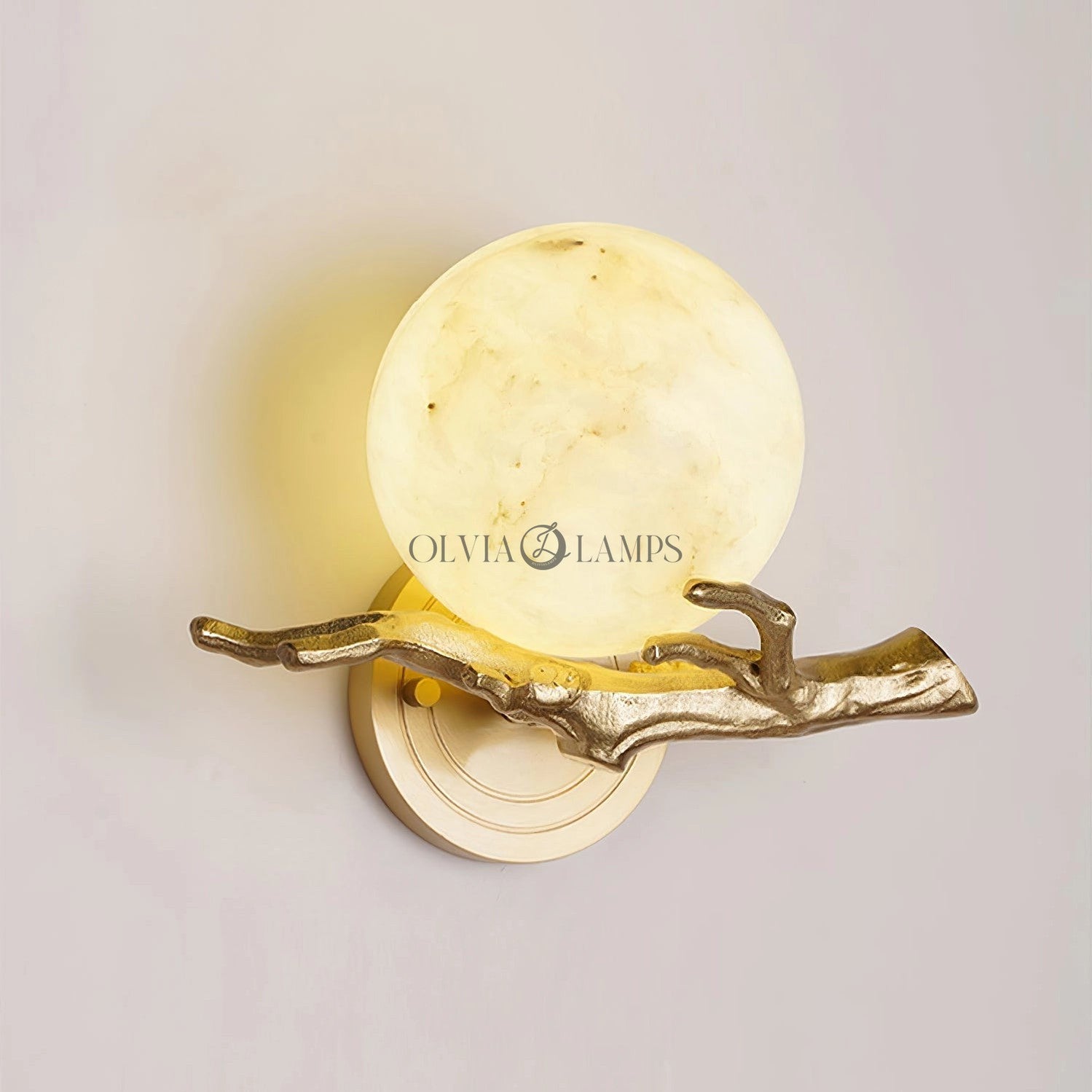 Retro Twigs Alabaster Wall Lamp