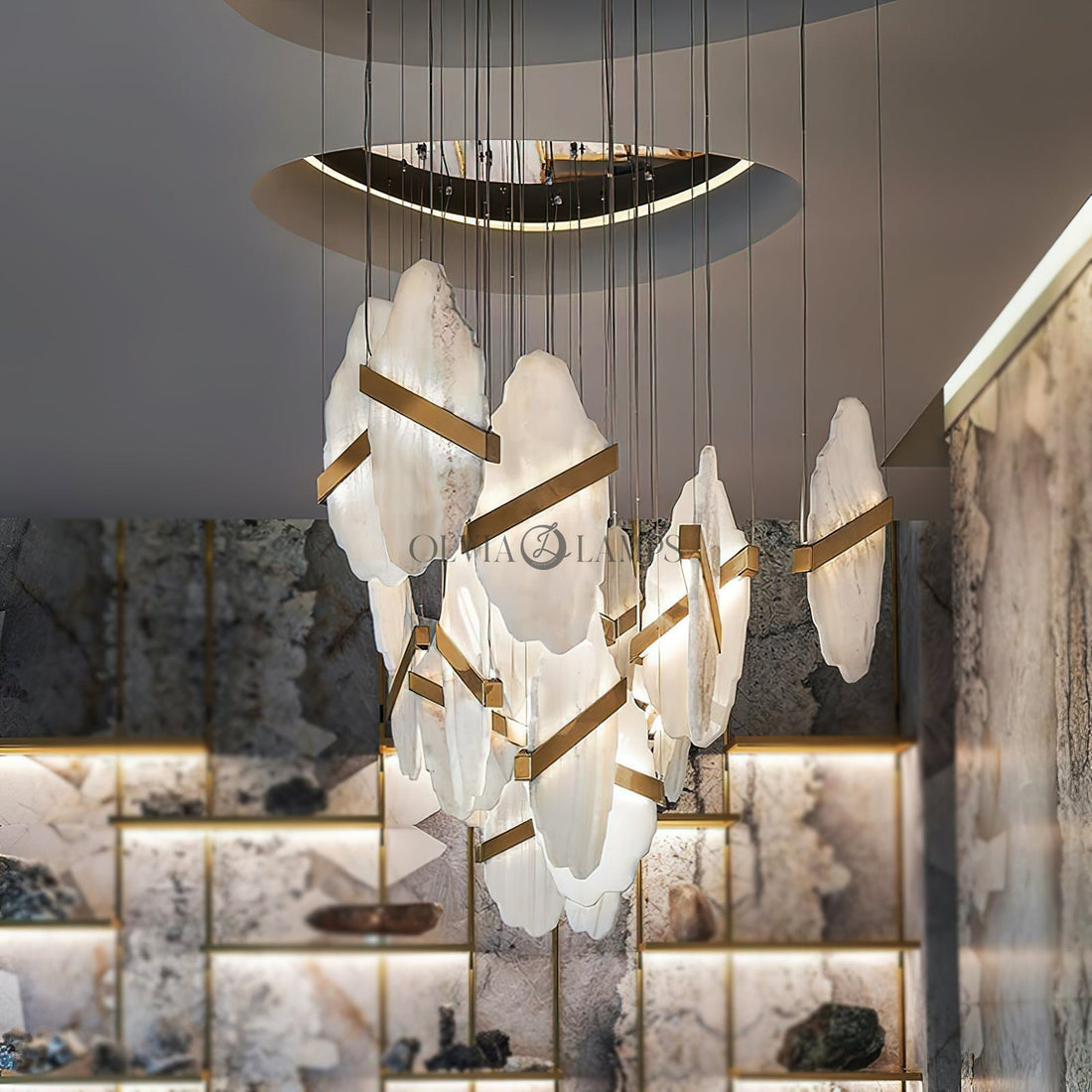 Rock Alabaster Chandelier