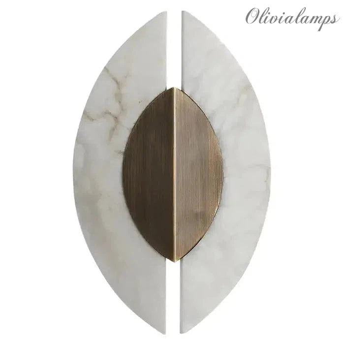 Alabaster Wall Sconce "Shield"