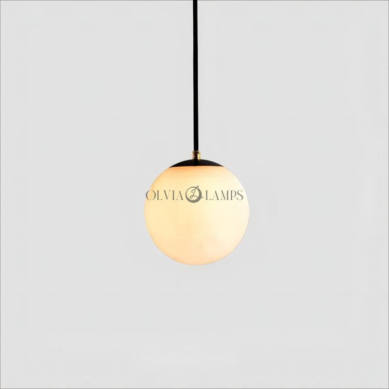 Alabaster Modern Structural Ball Chandelier