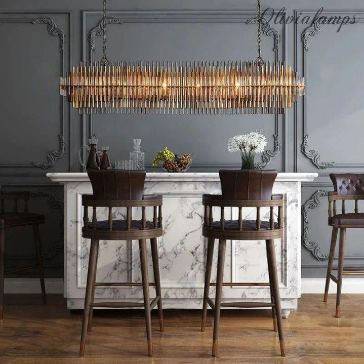 Emila Rectangular Chandelier 54" 72''