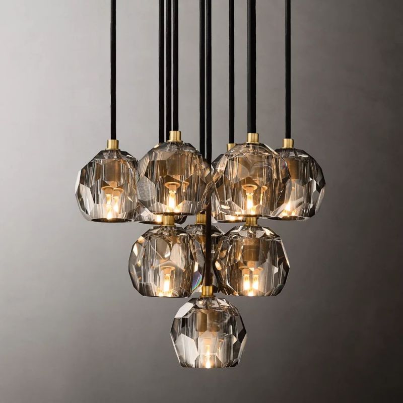 Boule De Cristal Cluster Round Chandelier 14"