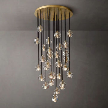 Boule De Cristal Cluster Round Chandelier 30"