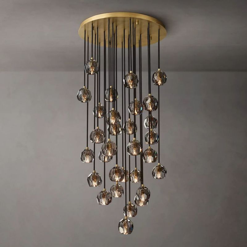 Boule De Cristal Cluster Round Chandelier 30"