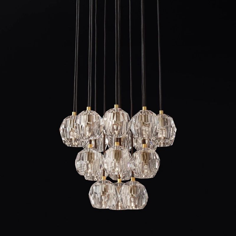 Boule De Cristal Cluster Round Chandelier 19"