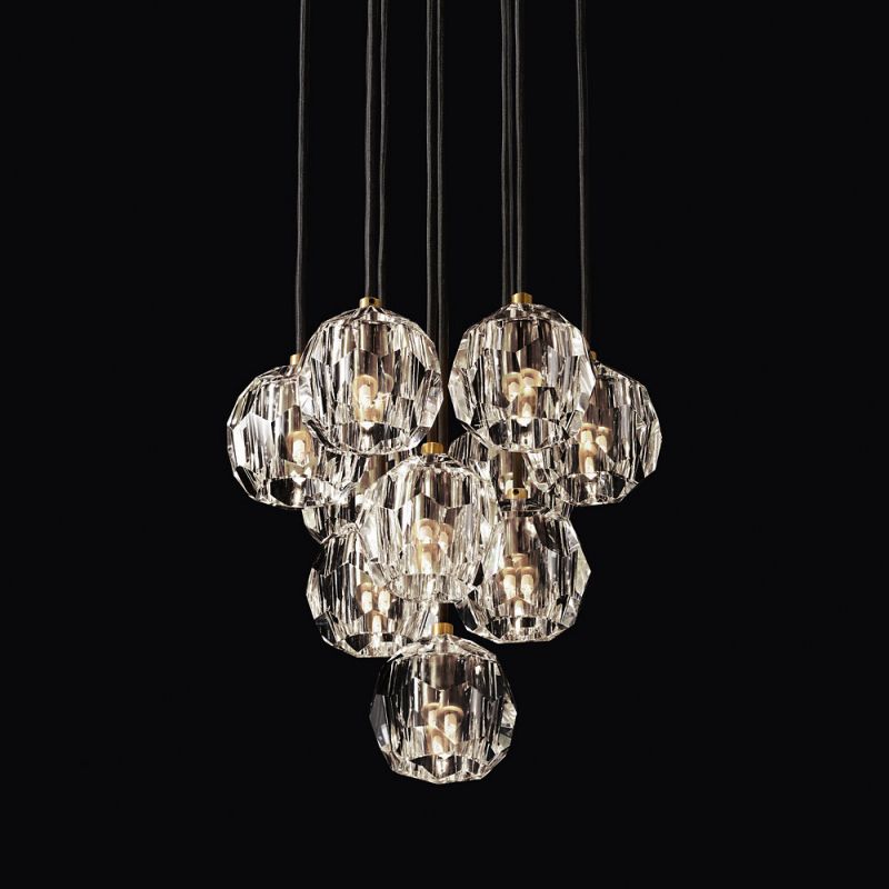 Boule De Cristal Cluster Round Chandelier 14"