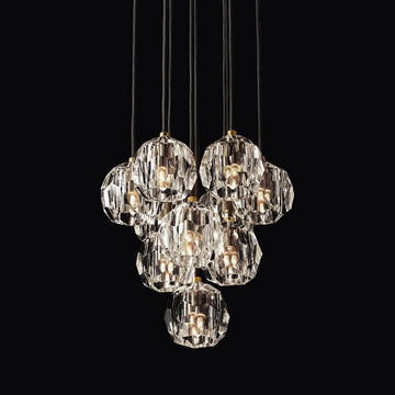 Boule De Cristal Cluster Round Chandelier 14"