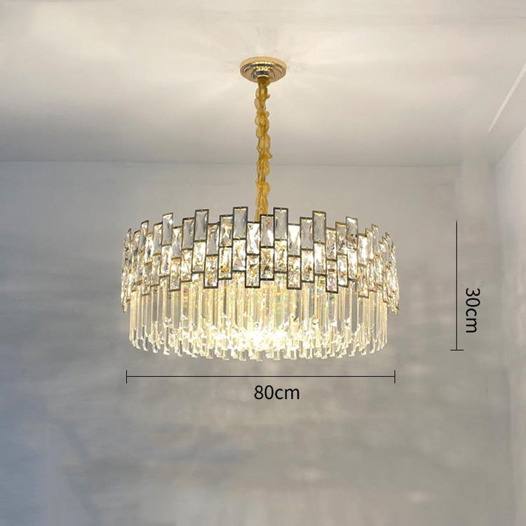 Olivia Palo clear Crystal Round Chandelier