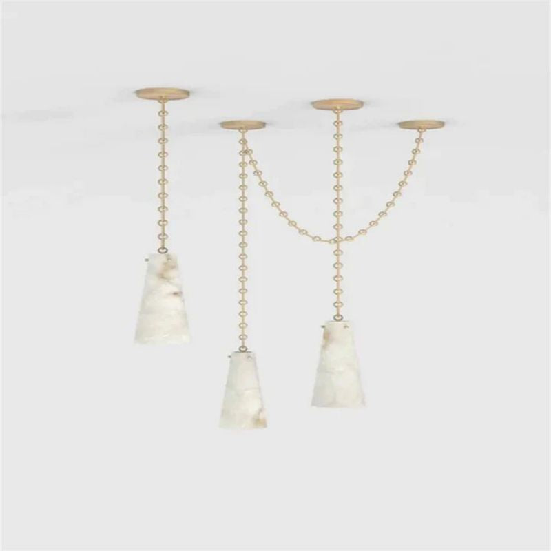 Olivia Charlene Marble Modern 3-Light Chandelier