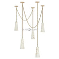 Alabaster Modern 5-Cup Chandelier