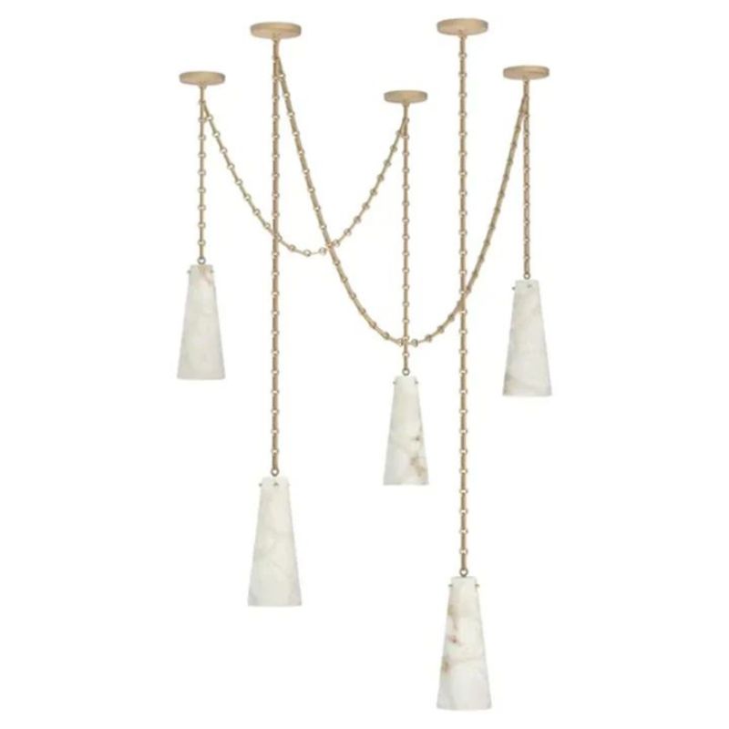 Olivia Charlene Marble Modern 5-Light Chandelier