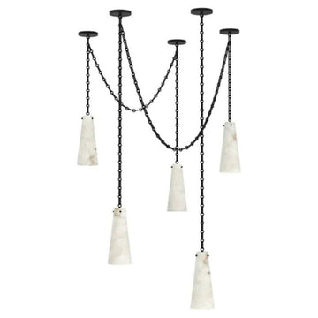 Olivia Charlene Marble Modern 5-Light Chandelier