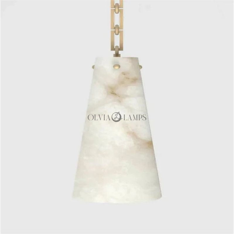 Alabaster Modern 5-Cup Chandelier