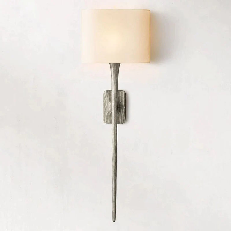 Olivia Modern Forged Brass Shaded Wall Sconce