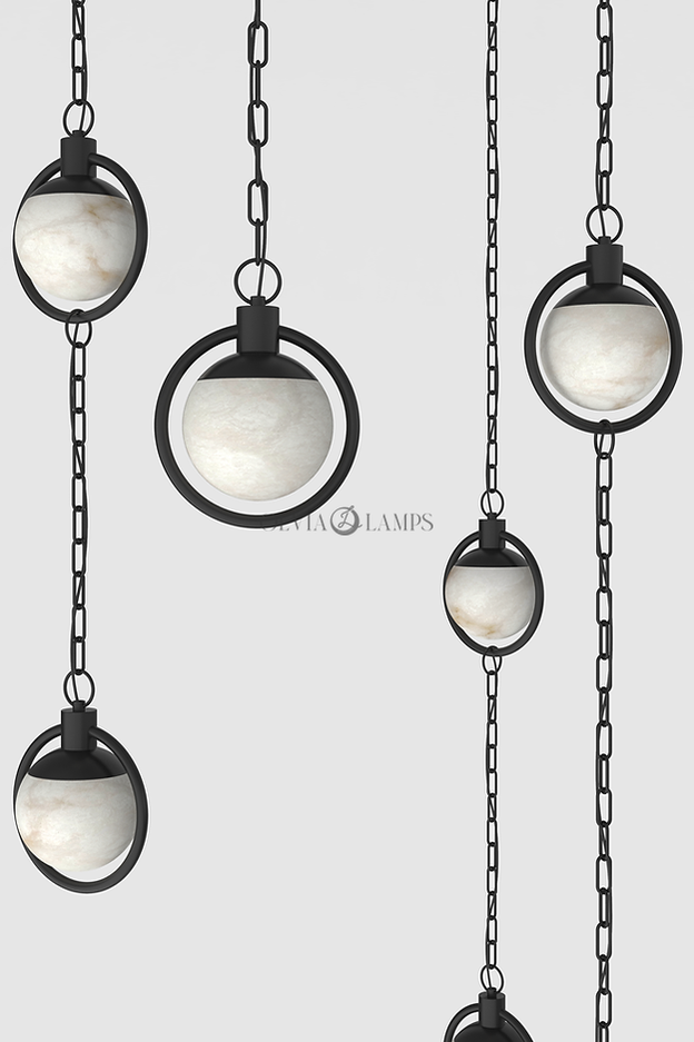 Trenato Alabaster Chandelier 5-chains