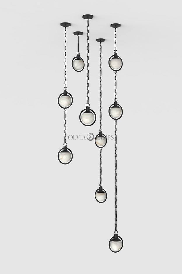 Trenato Alabaster Chandelier 5-chains