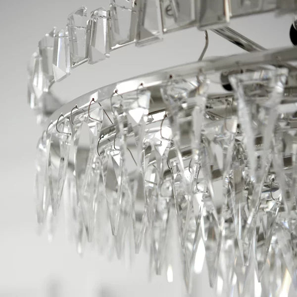 Flush Mount Icicle Crystal Chandelier 230pcs crystals