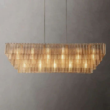 Viraag Clear Rectangle Chandelier 77"