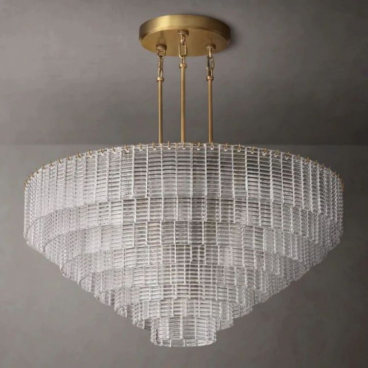 Viraag Clear Round Chandelier 52"