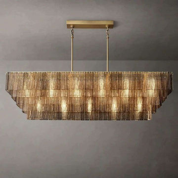 Viraag Smoke Rectangle Chandelier 77"