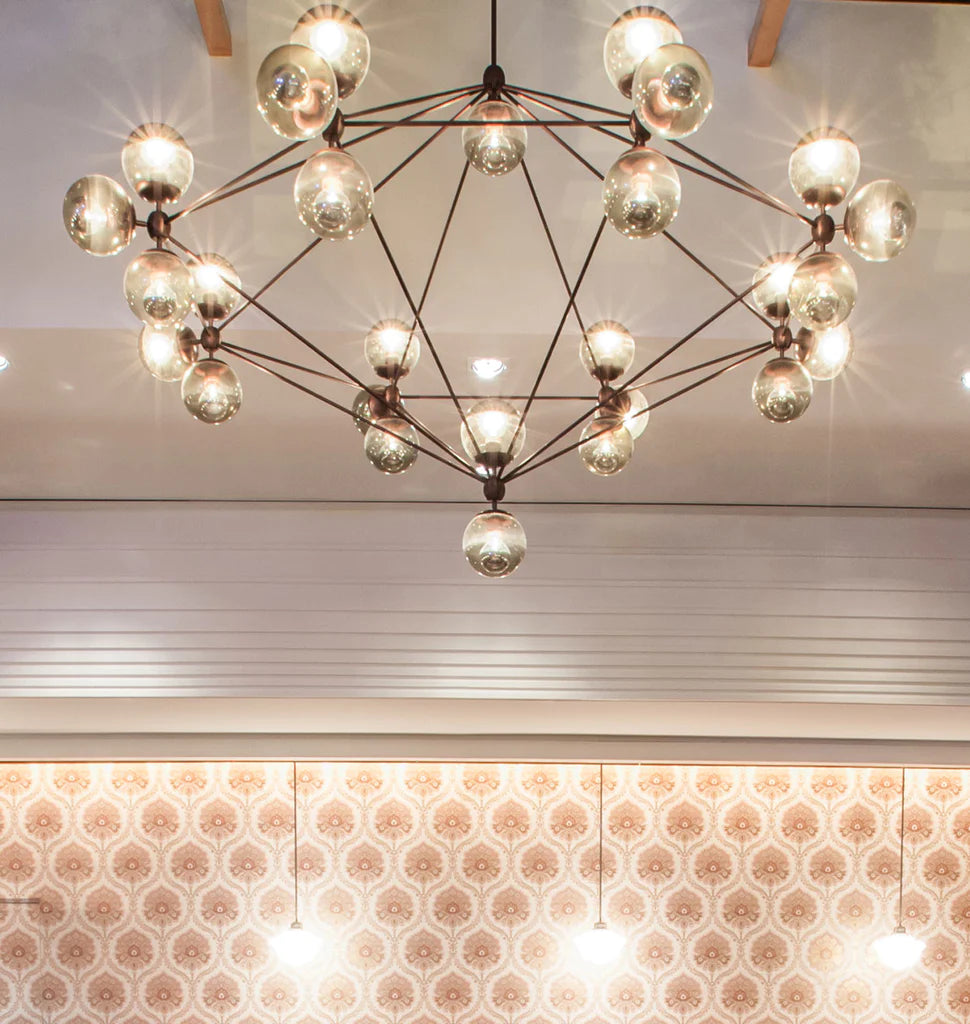 Modo Chandelier - 8 Sided, 27 Globes