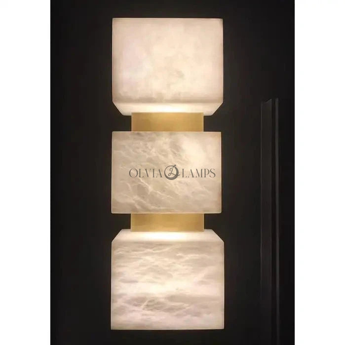 Alabaster Cubes Wall Sconce