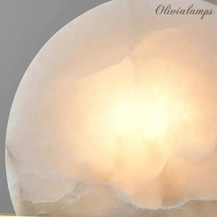 Alabaster Round Wall Lights