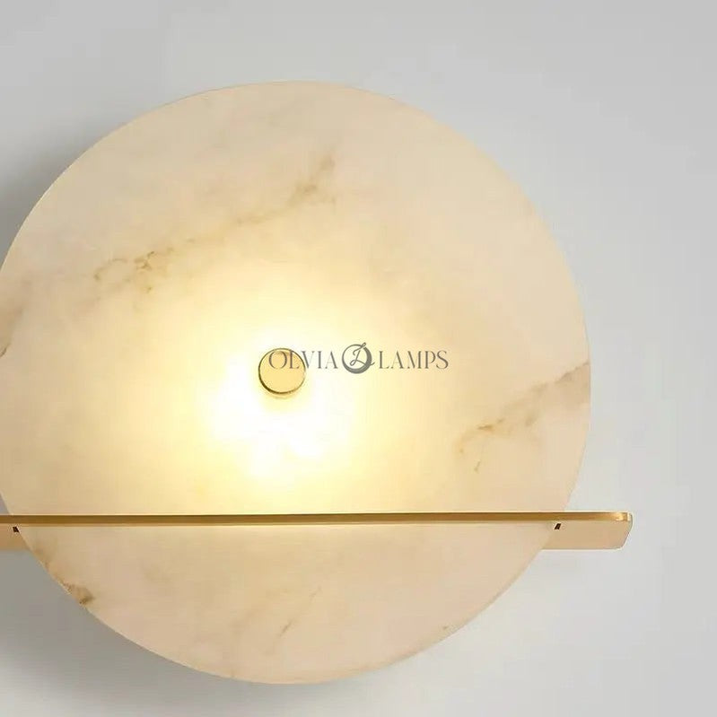 Alabaster Round Wall Sconce Lighting